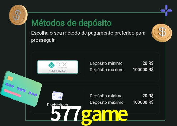 O cassino 577game oferece uma grande variedade de métodos de pagamento